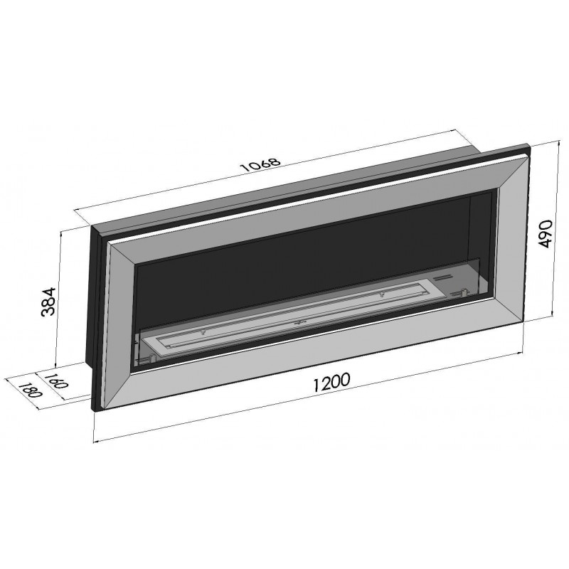 Dimensiones Biochimenea Frame 1200 - Hogar Comfy