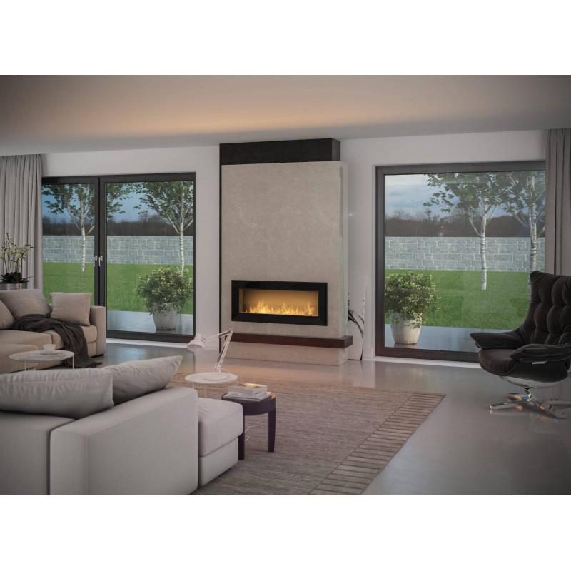 Chimenea de bioetanol Frame 1200 Negra - Hogar Comfy