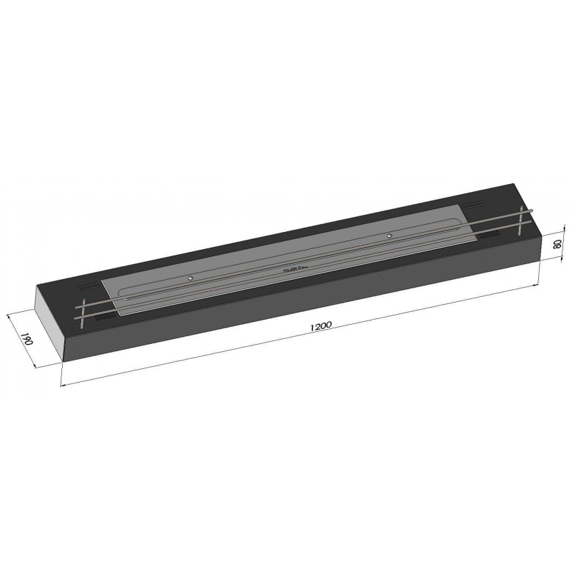 Dimensiones Quemador de bioetanol Firebox 1200