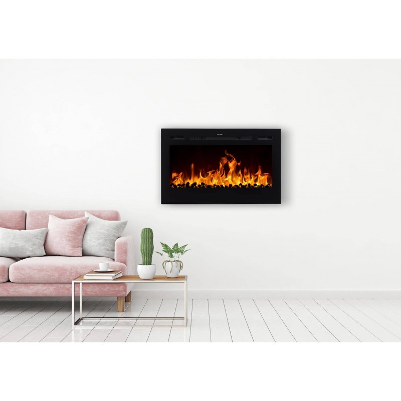 Chimenea eléctrica Majestic 36 negra - Hogar Comfy
