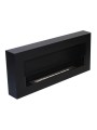 Biochimenea de pared con cristal BOX negra