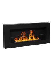 Chimenea de bioetanol BOX negra - Hogar Comfy
