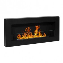 Chimenea de bioetanol BOX negra - Hogar Comfy