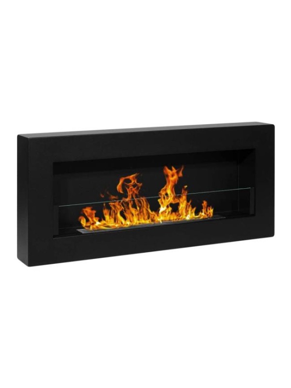 Chimenea de bioetanol BOX negra - Hogar Comfy