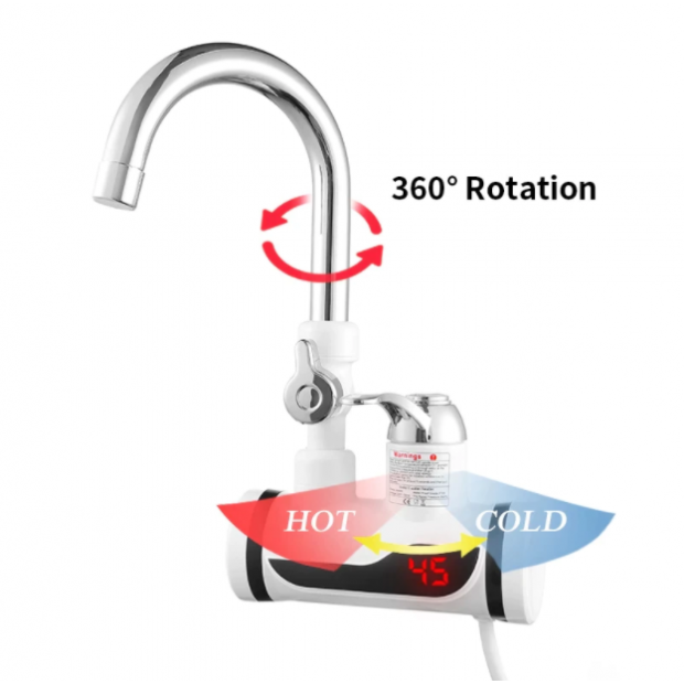 Grifo eléctrico para cocina rotación 360º