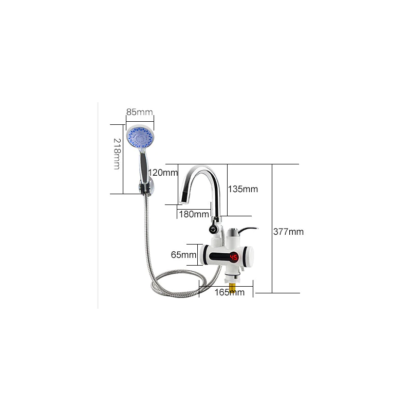 Dimensiones Grifo eléctrico con ducha