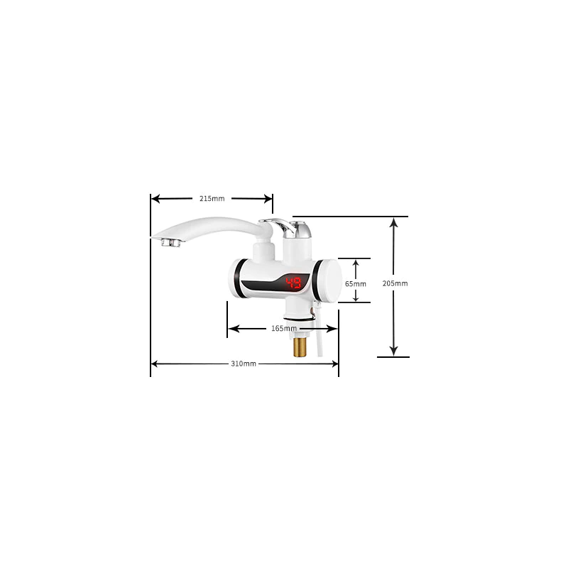 Dimensiones grifo eléctrico baño