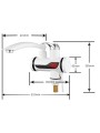 Dimensiones grifo eléctrico baño