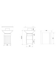Dimensiones Barbacoa de leña Quadrum Vertical