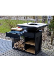 Barbacoa de leña Quadrum Horizontal - Hogar Comfy