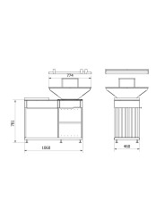 Barbacoa de leña Quadrum Horizontal - Hogar Comfy