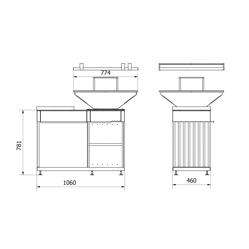 Barbacoa de leña Quadrum Horizontal - Hogar Comfy