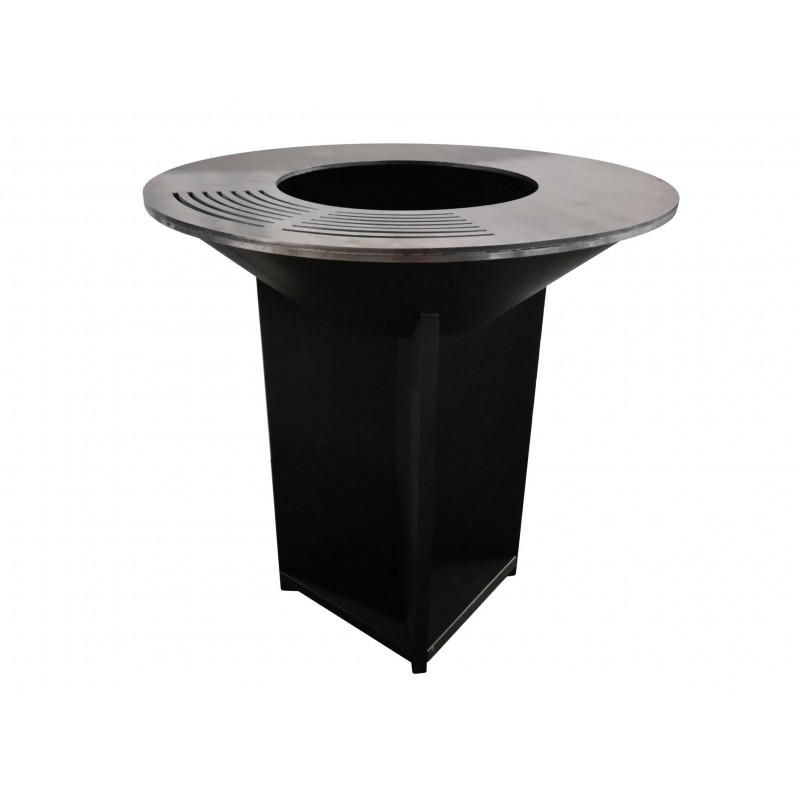 barbacoa de leña con gril y plancha Purline EFP56B - Hogar Comfy