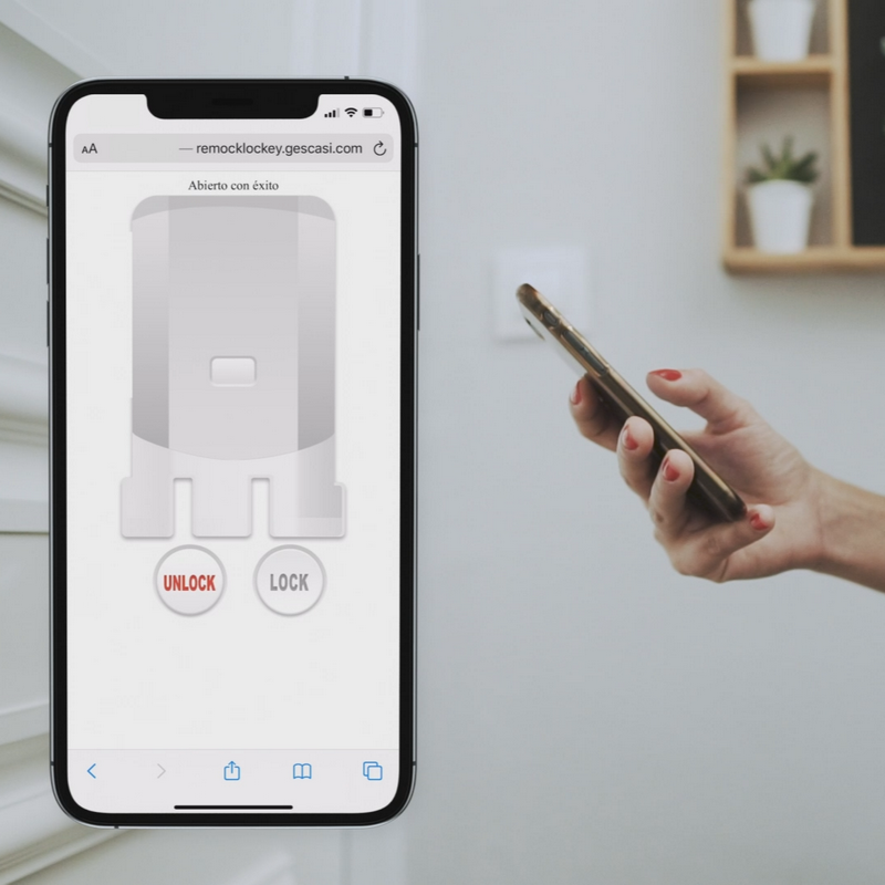 Cerradura Invisible Remock PRO Blanca con kit de conexión desde Smarthpone