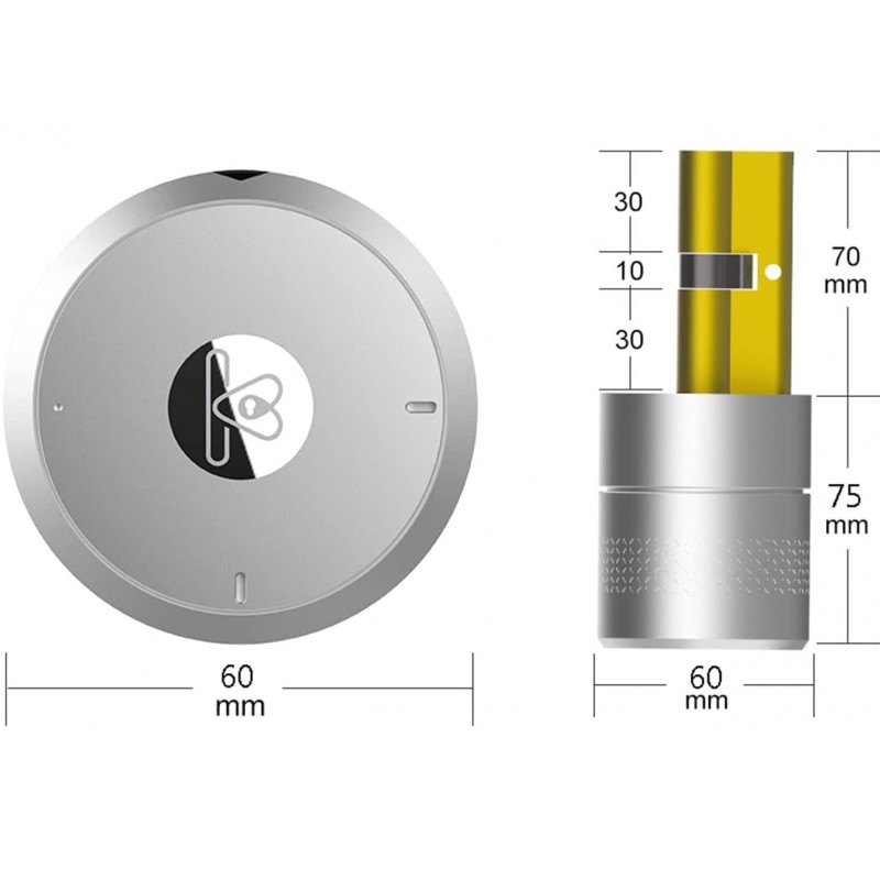 Dimensiones Cerradura electrónica M501