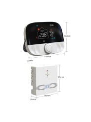 Dimensiones termostato Wi-Fi RF 433