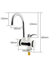 Dimensiones Grifo eléctirco ATWFS 3000