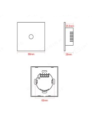 Dimensiones Interruptor Inteligente Comfy T negro