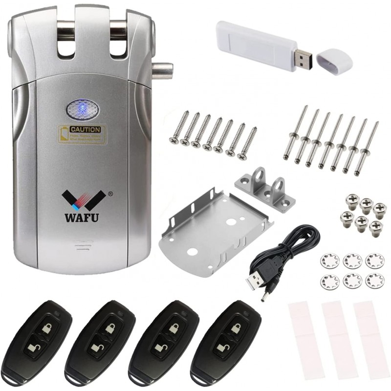 Cerradura invisible Wafu plata