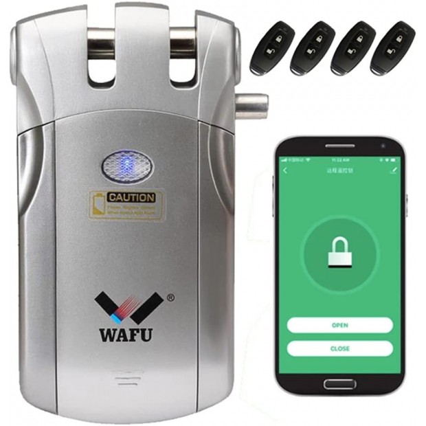 Cerradura invisible con Wi-Fi Wafu plata