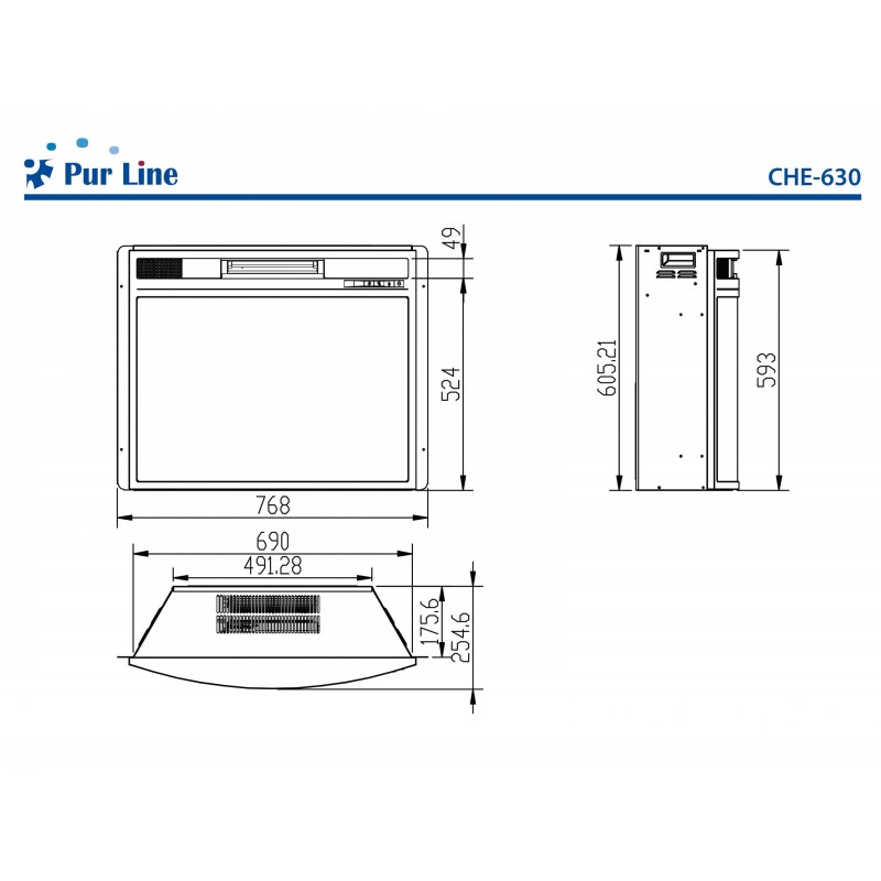 Dimensiones Purline CHE-630