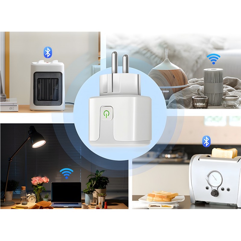 Enchufe inteligente Tuya Wi-Fi 20A Pack 2 con Wi-Fi y Bluetooth