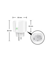 Dimensiones Enchufe inteligente Tuya Wi-Fi 20A Pack 2