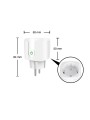 Dimensiones Enchufe inteligente Tuya Wi-Fi 20A Pack 2