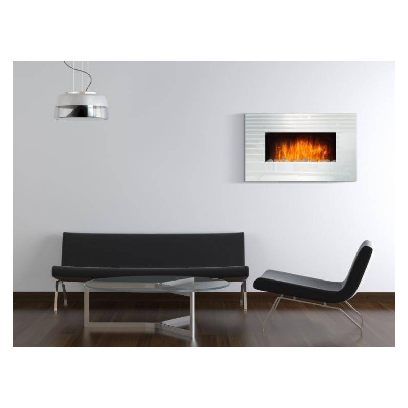 Chimenea de pared eléctrica Purline CHE-450 - Hogar Comfy
