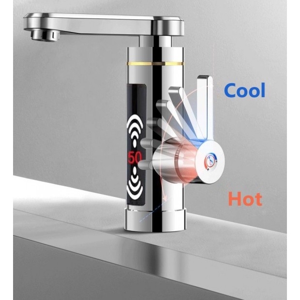 Grifo eléctrico agua caliente rotatorio 360º