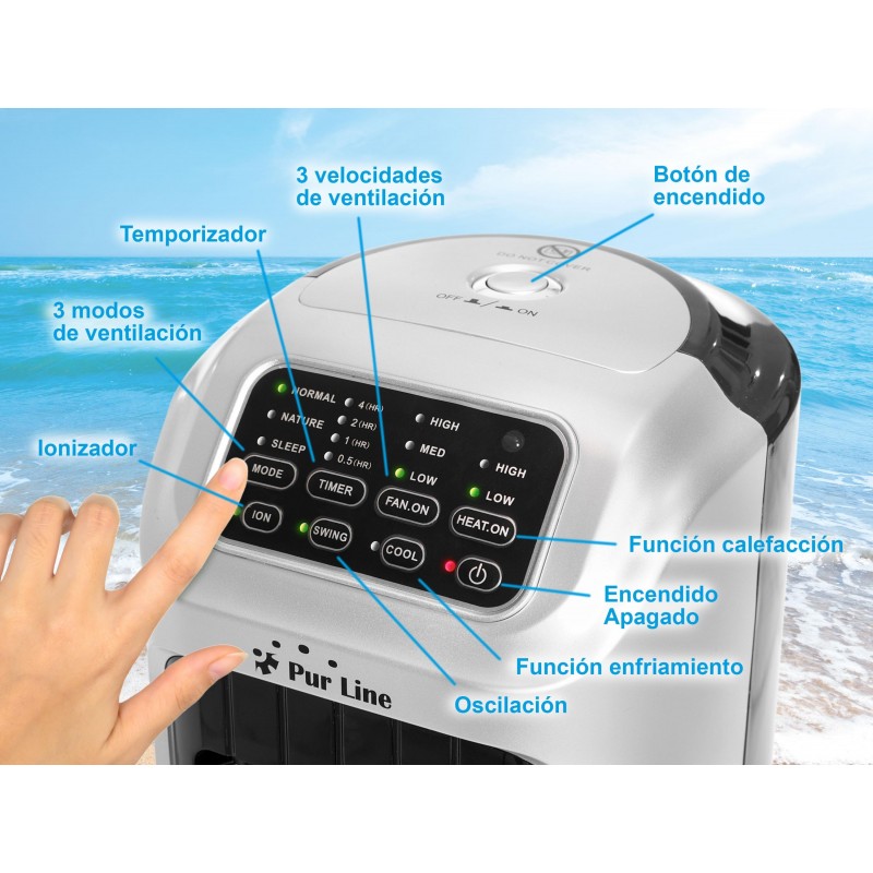 Funciones Climatizador Evaporativo Purline Rafy 82