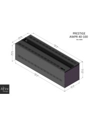 Dimensiones chimenea de vapor de agua A-Fire Prestige AWPR 40-100