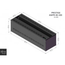 Dimensiones chimenea de vapor de agua A-Fire Prestige AWPR 40-100