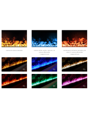 Colores de la chimenea de vapor de agua A-Fire Prestige 100 cm - AWPR 40-100 - Hogar Comfy