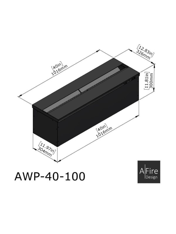 Diseño Chimenea de vapor de agua A-Fire Prestige AWPR 40-100