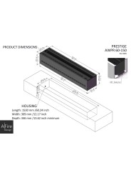 Dimensiones Chimenea de vapor de agua A-Fire Prestige AWPR 60-150