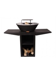 Barbacoa con plancha y grill Purline EFP57B - Hogar Comfy