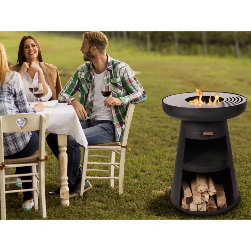 Barbacoa de leña redonda Purline EFP55RB - Hogar Comfy