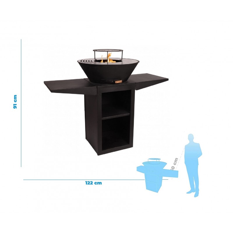 Dimensiones barbacoa de leña Purline EFP57B
