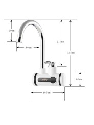 Dimensiones grifo eléctrico toma agua lateral
