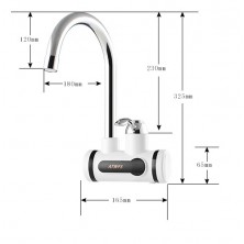 Dimensiones grifo eléctrico toma agua lateral