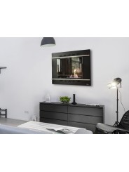 Biochimenea mural insertable con puertas Purline Ganimedes