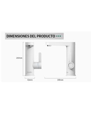 Dimensiones Grifo eléctrico HC Blanco