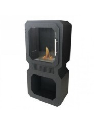 Purline Musia - Estufa de bioetanol de suelo con puerta - Hogar Comfy
