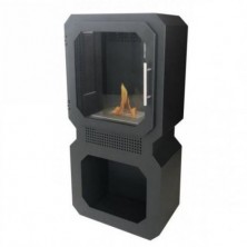 Purline Musia - Estufa de bioetanol de suelo con puerta - Hogar Comfy