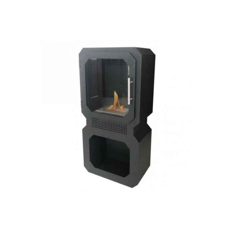 Purline Musia - Estufa de bioetanol de suelo con puerta - Hogar Comfy