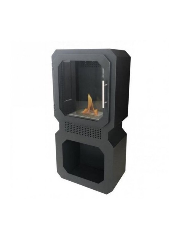 Purline Musia - Estufa de bioetanol de suelo con puerta - Hogar Comfy