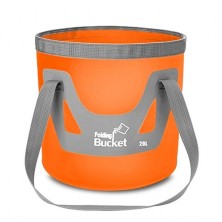 Cubo para ducha portátil naranja