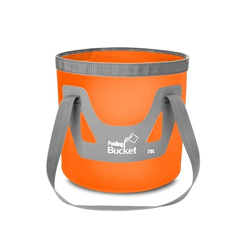 Cubo para ducha portátil naranja