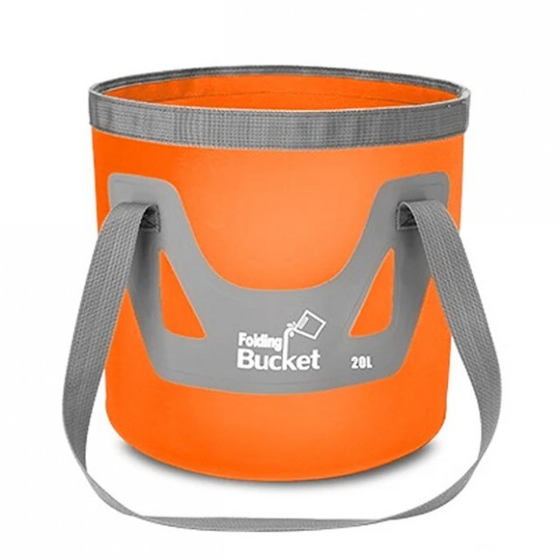 Cubo para ducha portátil naranja